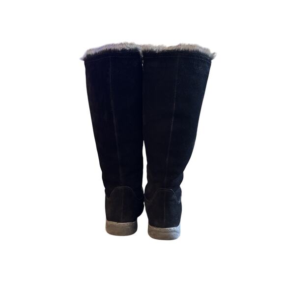 Comfy Moda Canada Black Suede water Resistant Insulated Tall Boots Womens 9 EUC - Picture 6 of 12